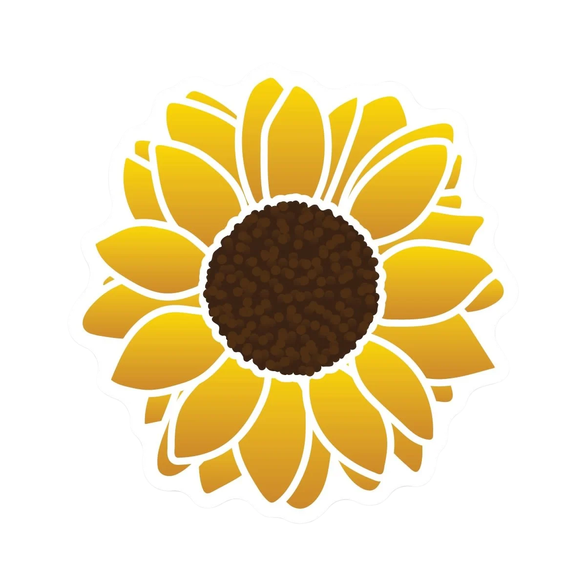 Long-Lasting Stickers Northwest Sunflower Sticker Green