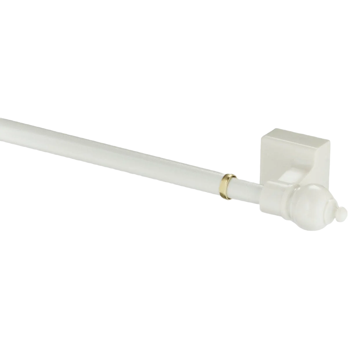 Convenient Kenney White Petite Magnetic Cafe Rod 16 to 28 in. Green