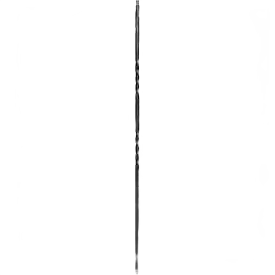 Trendy Stairtrends Iron 1 2 in. x 44 in. Two Twist Tubular Baluster Satin Black Fine Crafted