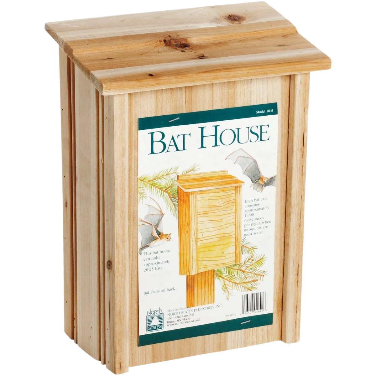 Smooth North States Redwood Bat House 15 in. Powerful