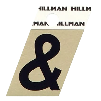 Expertly Made Hillman 1-1 2 in. Black Gold Aluminum Angle Cut Sticker Ampersand Advanced