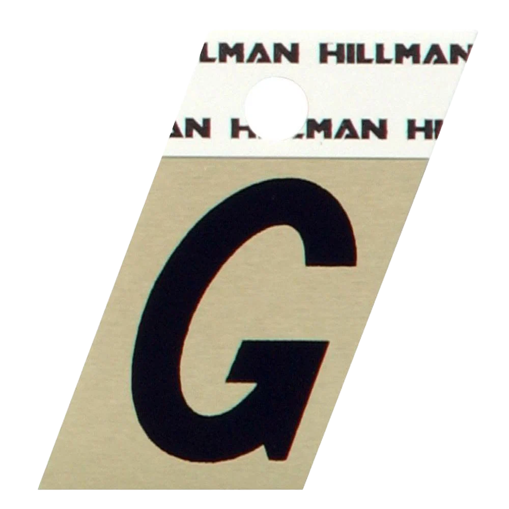 Casual Hillman 1-1 2 in. Black Gold Aluminum Angle Cut Sticker Letter G Next-Generation
