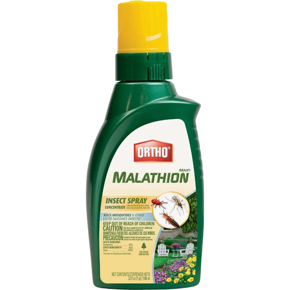 Expertly Made Ortho MAX Malathion Insect Spray Concentrate 32 oz. Green