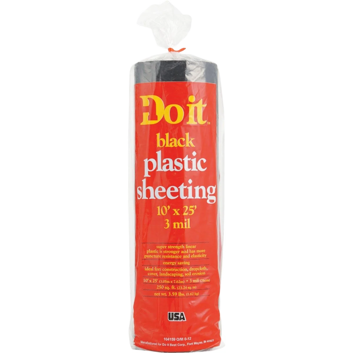 Unique Do it Black Plastic Sheeting 10 Ft. x 25 Ft. Original