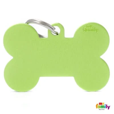Refined MyFamily XL Green Bone ID Tag Comfortable