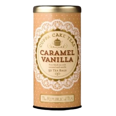 Secure The Republic of Tea Caramel Vanilla Cuppa Tea Tin 50 Bags Carefully Designed