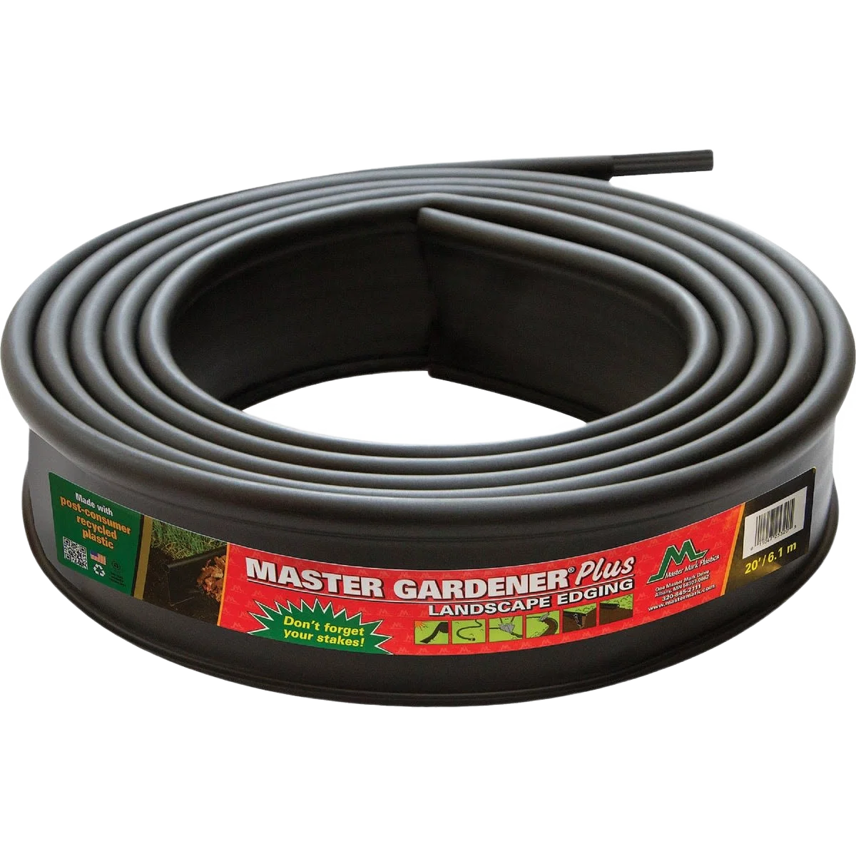 Smooth Master Mark Master Gardener Black Plastic Lawn Edging 4.5 H. x 20′ L. Exceptional