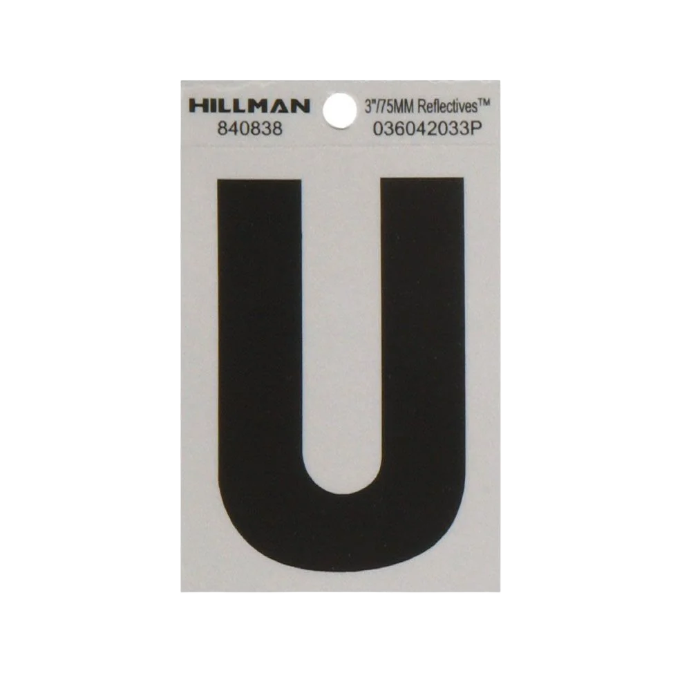 Enhanced Hillman 3 In. Black Silver Mylar – Wide Style – Reflective – U Verified