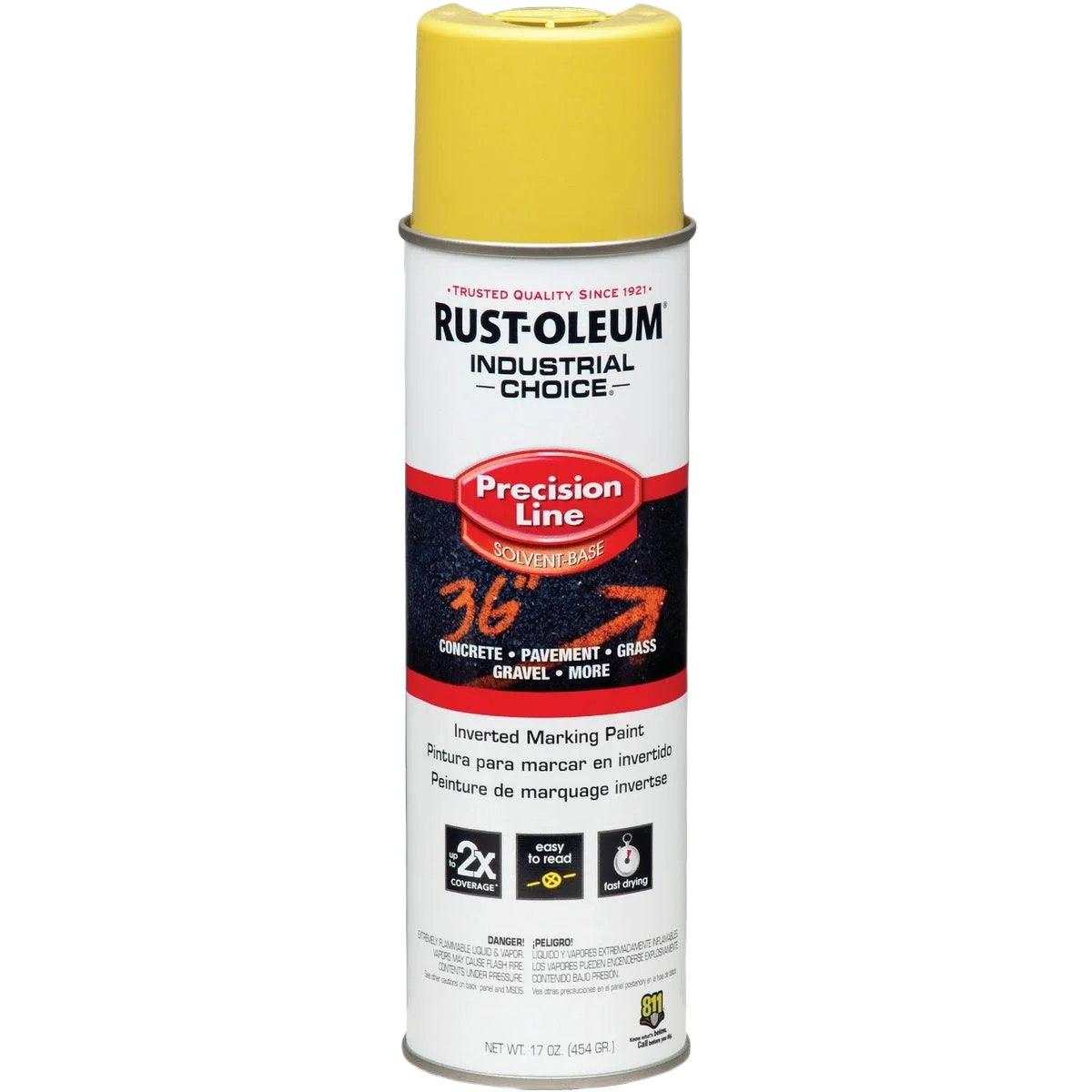 Artisan Rust-Oleum Industrial Choice Inverted Yellow Marking Spray Paint 17 oz. Prestigious