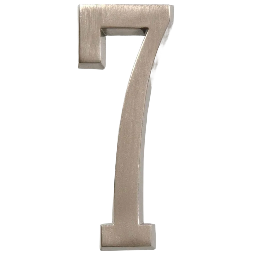 Recyclable Hillman Distinctions 4-In. Adhesive Nickel House Number 7 Original Design