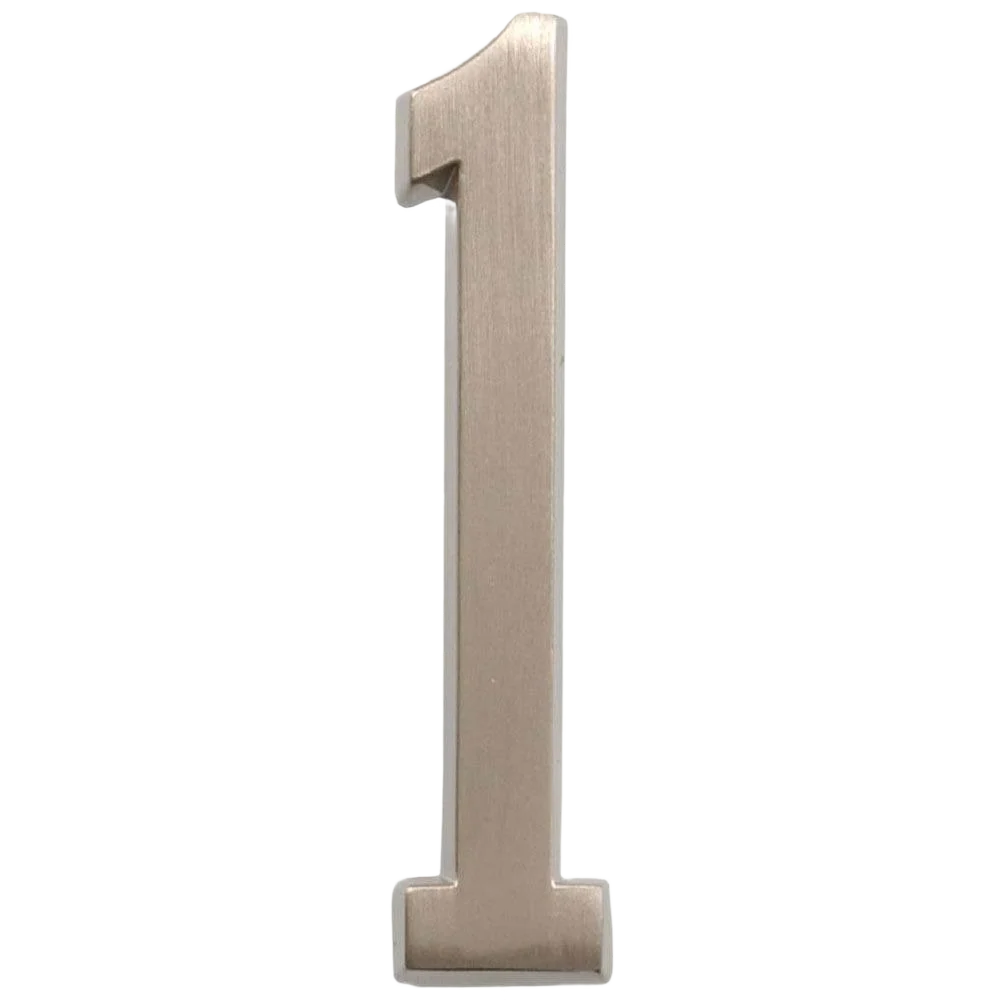 Sophisticated Hillman Distinctions 4-In. Adhesive Nickel House Number 1 Genuine