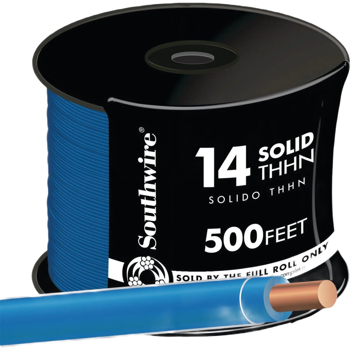Versatile Southwire 500 ft. 14 AWG Blue Solid THHN Wire Artisan