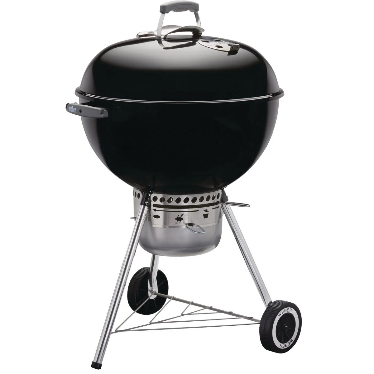 Stylish Weber Kettle Black Charcoal Grill 22 in. Pure