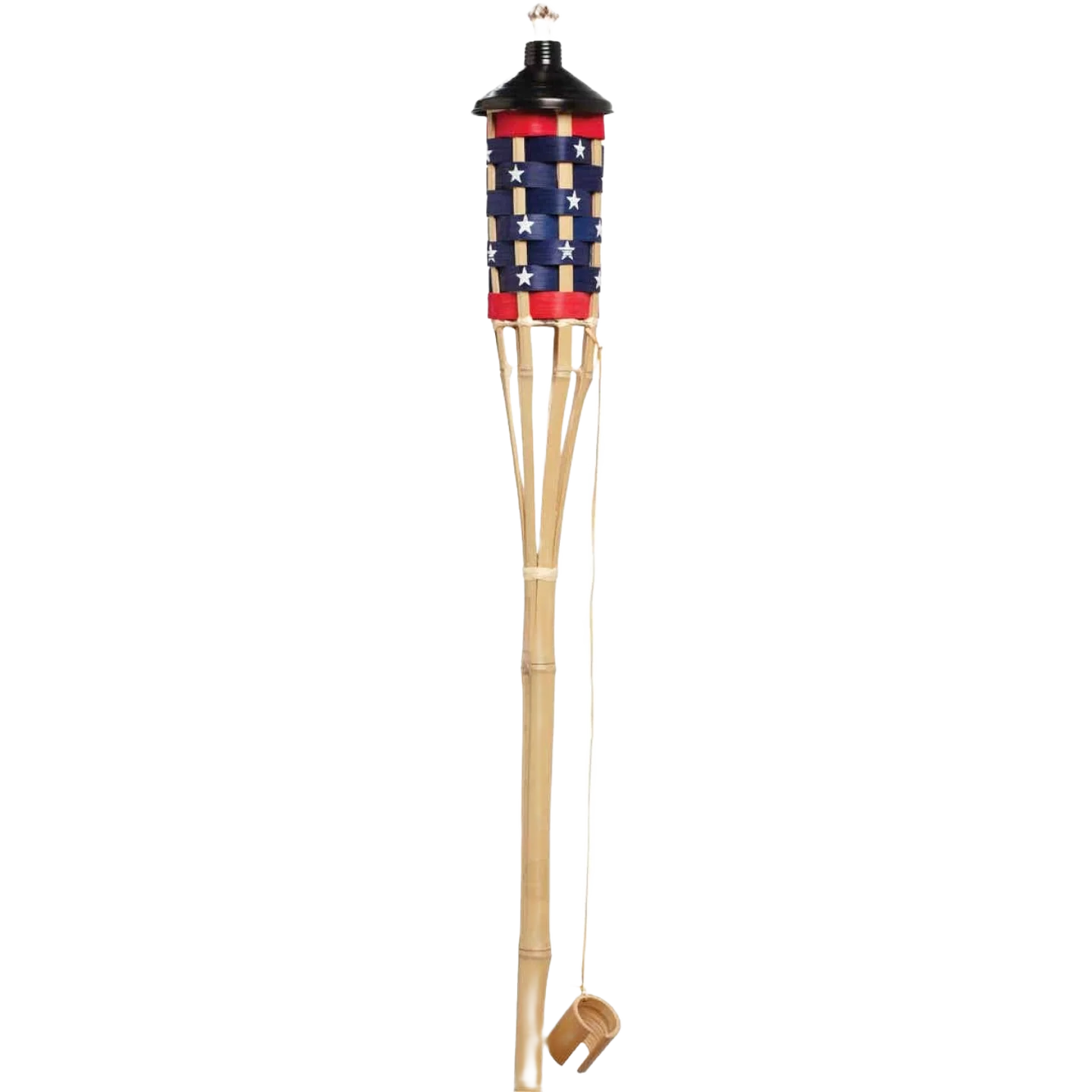 Authentic Outdoor Expressions Natural Bamboo American Flag Patio Torch 5 ft. Unique