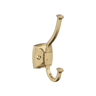 Unique Amerock Kin Two Prong Champagne Bronze Decorative Wall Hook Refined