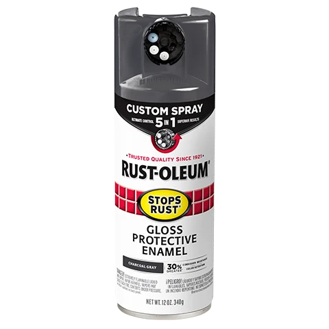 Effective Rust-Oleum Protective Enamel w 5-in-1 Spray Gloss Charcoal Gray Original Design