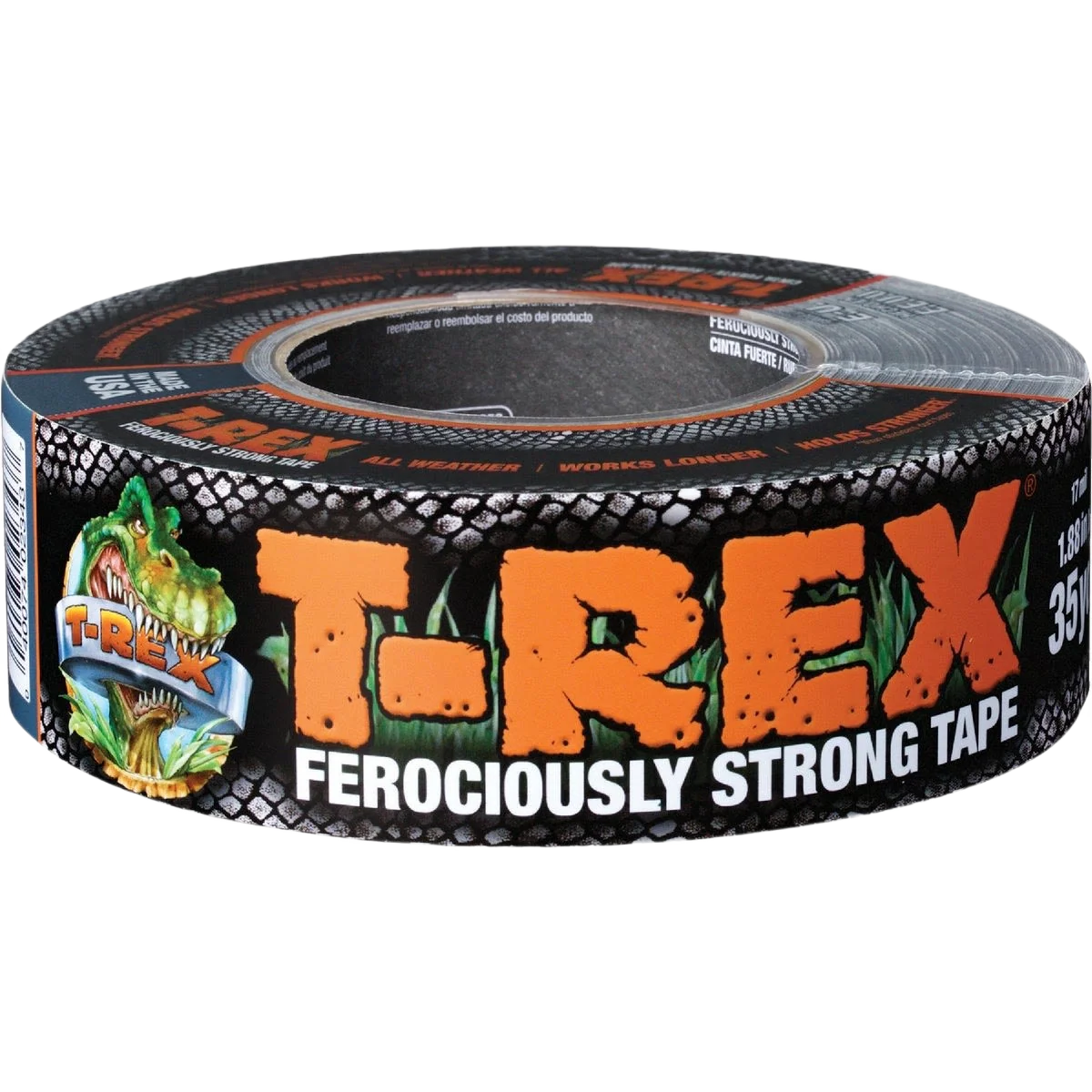 Recyclable T-Rex Gray Ferociously Strong Duct Tape 1.88 in. x 35 yd. Functional