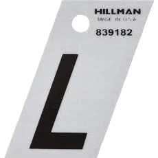 Clean Hillman 1-1 2 in. Black Silver Reflective Mylar Angle Cut Sticker Letter L Sustainable