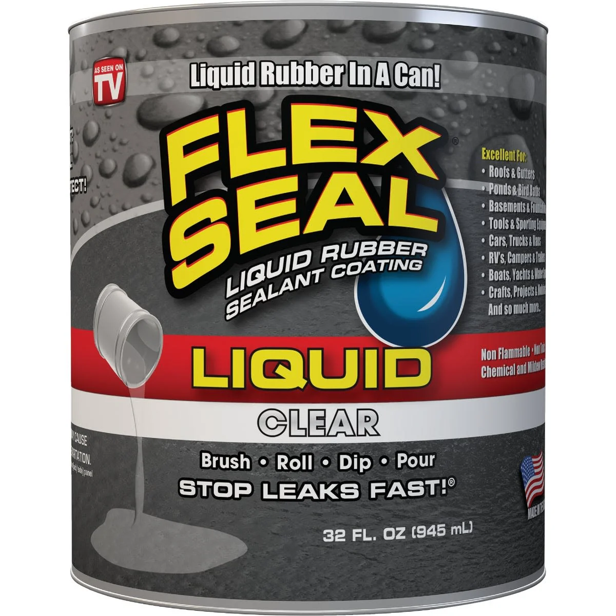 Reliable Flex Seal Clear Liquid Rubber Sealant 1 Quart Official