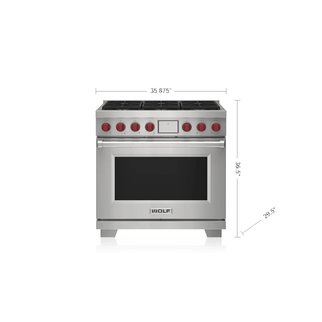 Elite Wolf 36 6 Burner Dual Fuel Range Fine Crafted