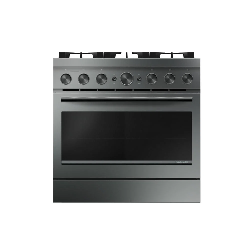 Breathable 36-Inch 6 Burner Commercial-Style Dual Fuel Range with No Preheat Air Fry Mode Premium