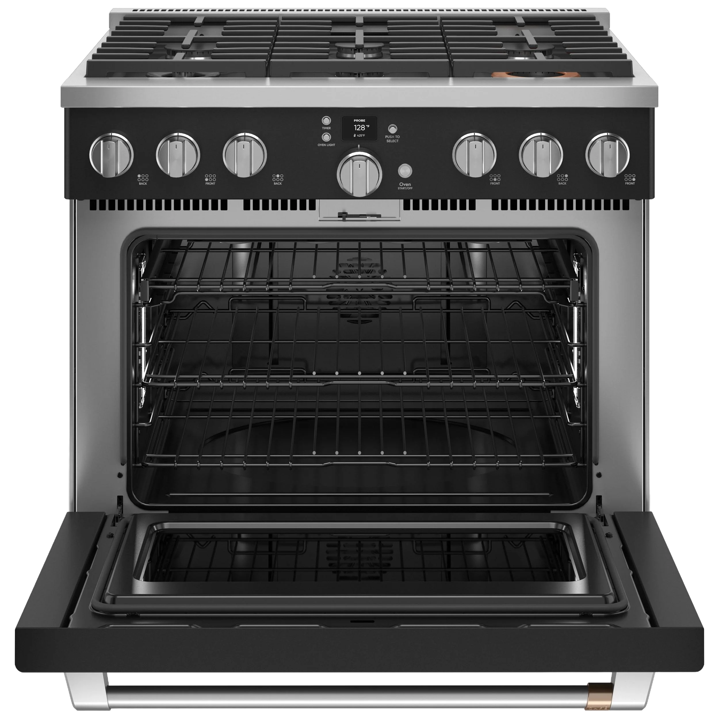 Next-Generation CAFÉ™ 36 Smart Dual-Fuel Commercial-Style Range with 6 Burners Natural Gas Comfortable