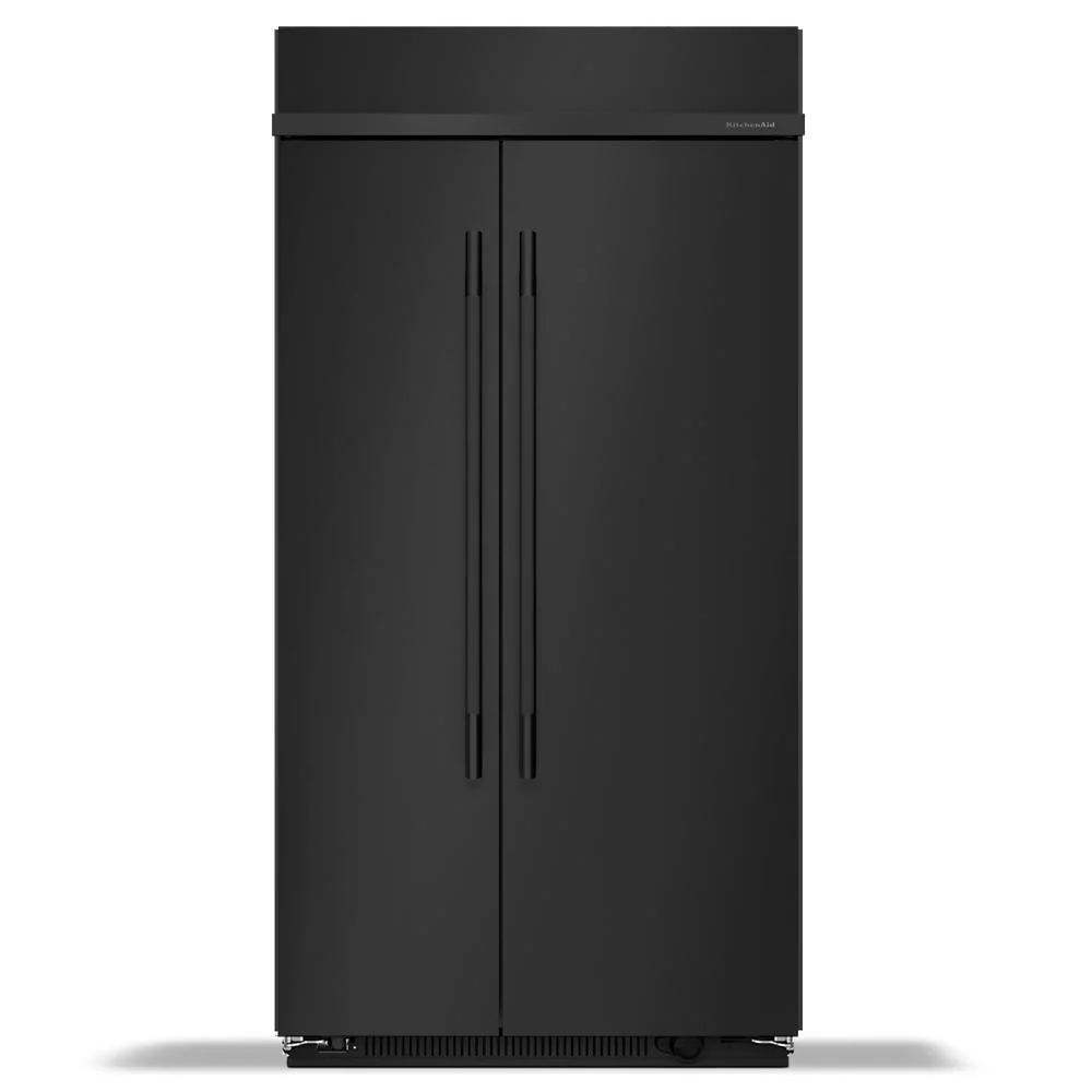 Dependable 25.5 Cu. Ft. 42-Inch Built-In Side-by-Side Refrigerator with Signature Platinum Interior in Black Ore Breathable