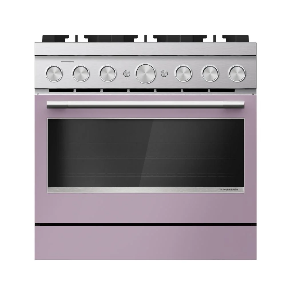 Contemporary 36-Inch 6 Burner Commercial-Style Dual Fuel Range with No Preheat Air Fry Mode Classic