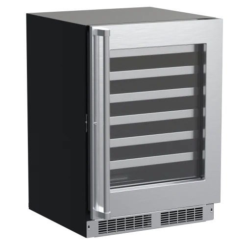 Relaxed 24-IN PROFESSIONAL BUILT-IN SINGLE ZONE WINE REFRIGERATOR WITH REVERSIBLE HINGE Crafted