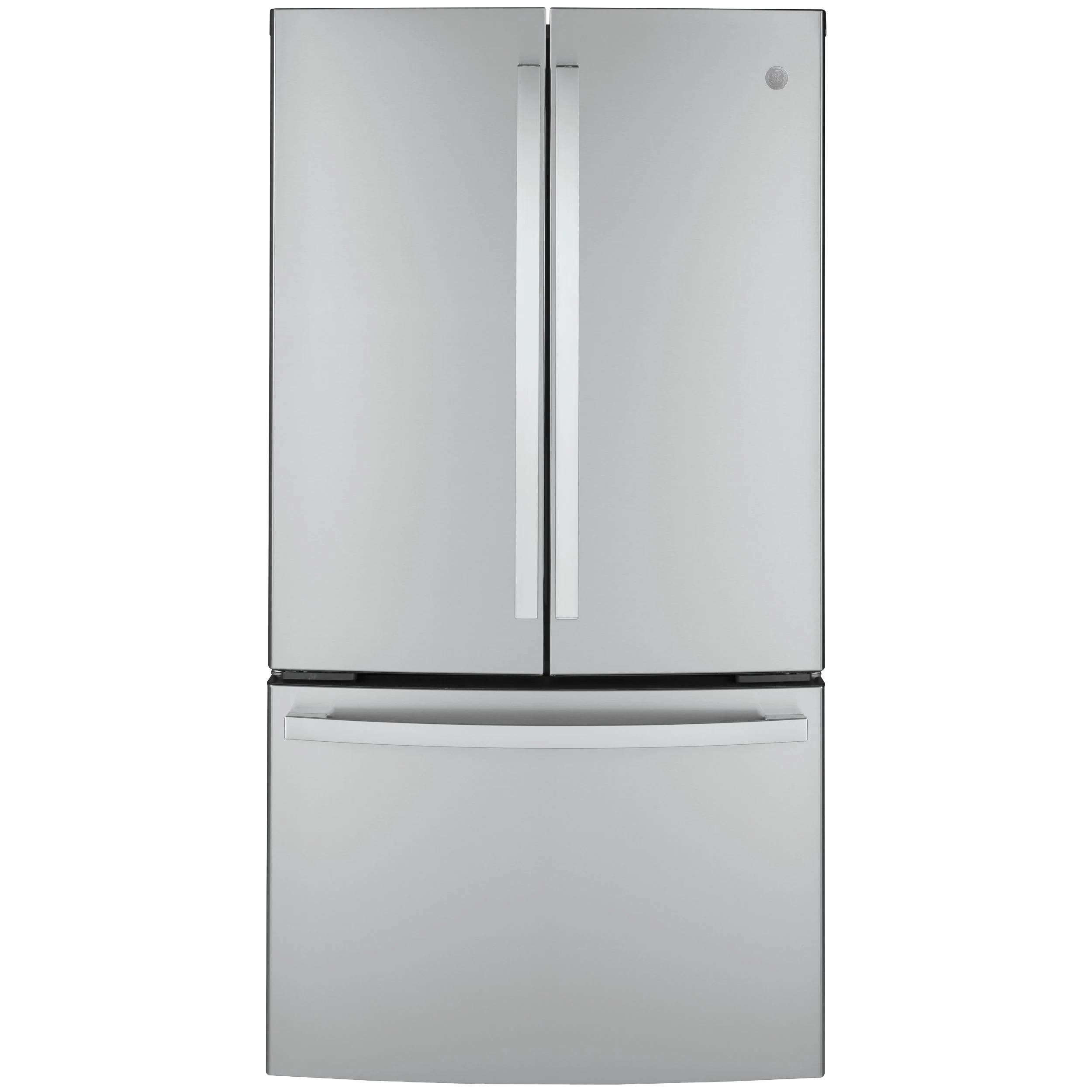 Environmentally Friendly GE® ENERGY STAR® 23.1 Cu. Ft. Counter-Depth Fingerprint Resistant French-Door Refrigerator Superior