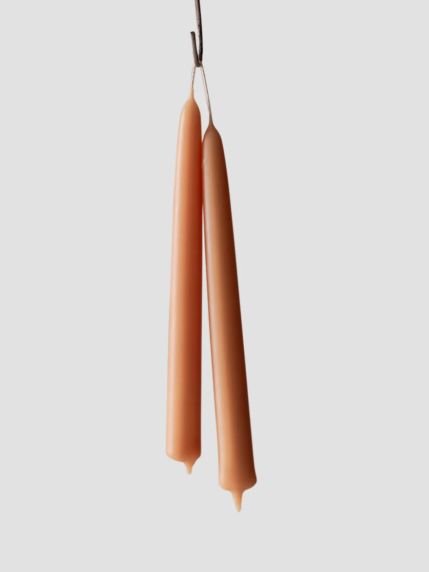 Clean Peach Blossom Beeswax Dining Candles Set of 2 Next-Generation