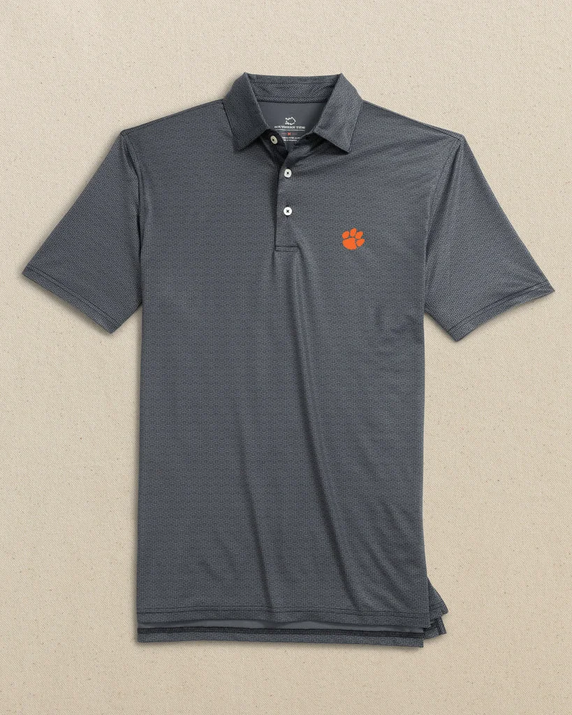 Contemporary Clemson Tigers Driver ST Geo Printed Polo Long-Lasting