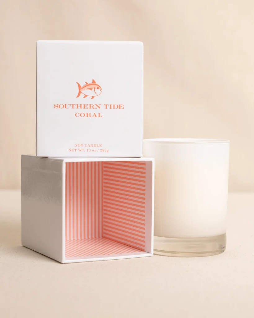 Long-Lasting Southern Tide Coral Scented Candle Certified