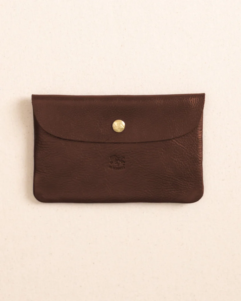 High-Quality Il Bisonte Leather Envelope Pouch Stylish
