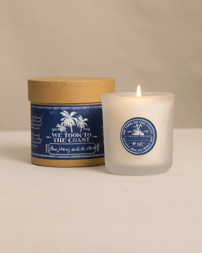 Fast Blue Jeans White Shirt Candle Fashionable