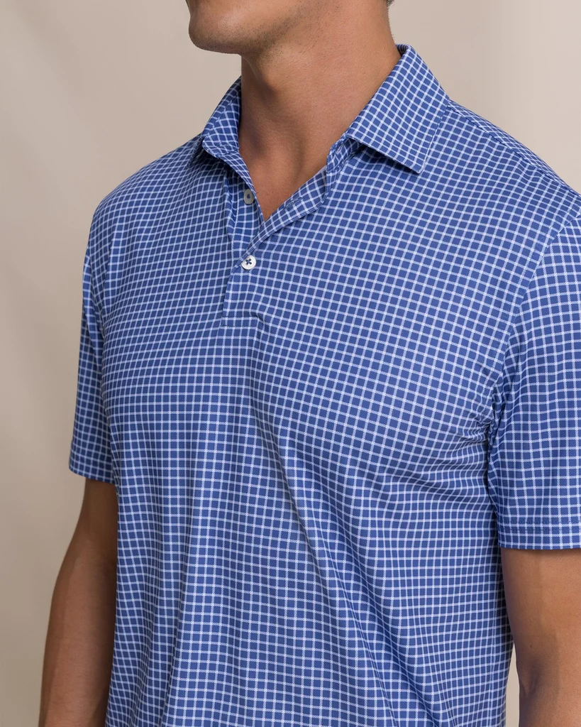 Official Driver Dunes Edge Plaid Polo Prestigious
