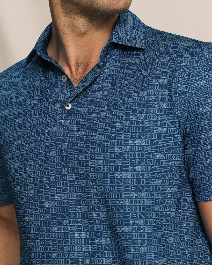 Sustainable Driver ST Nautical Flag Printed Polo Casual