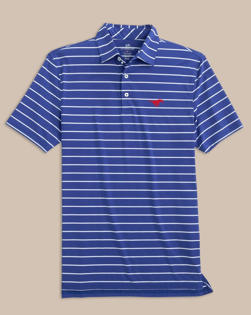 Certified SMU Mustangs brrr°®-eeze Desmond Stripe Polo Top-Quality