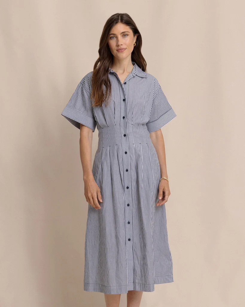 Relaxed Bobbie Tucked Waist Shirtdress Elegant