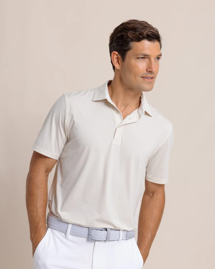 Stylish brrr°®-eeze Meadowbrook Stripe Polo Traditional