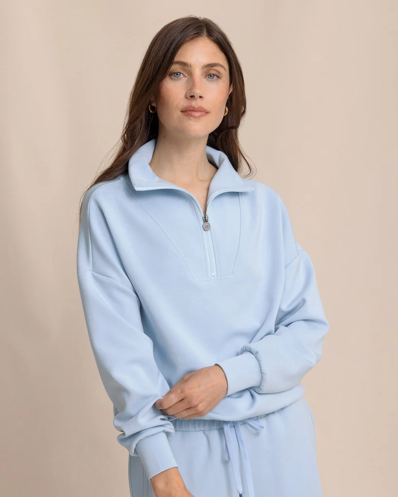 Natural Danielle Luxe Lounge Quarter Zip Crafted