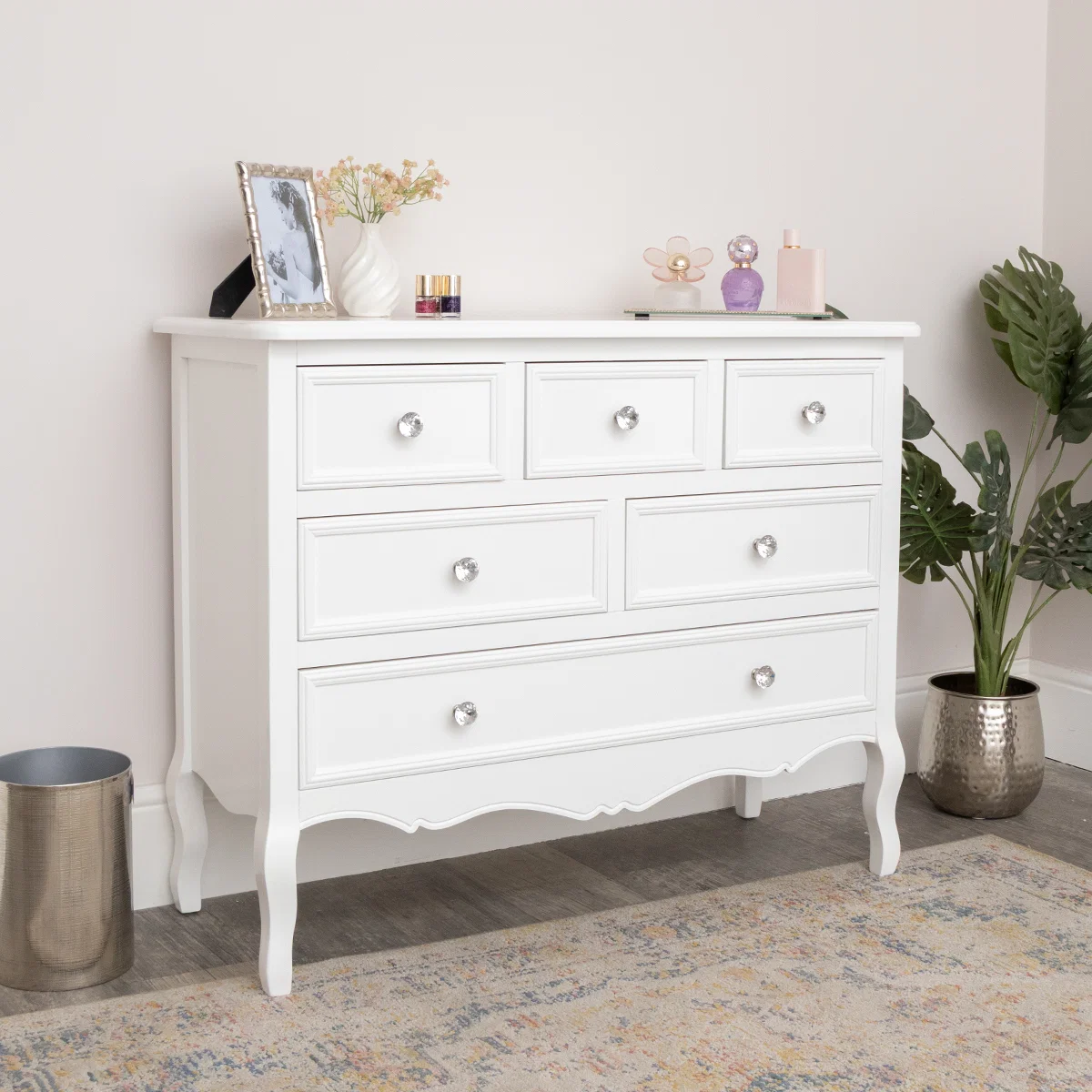 Long-Lasting Large White Chest of 6 Drawers – Victoria Range Optimized