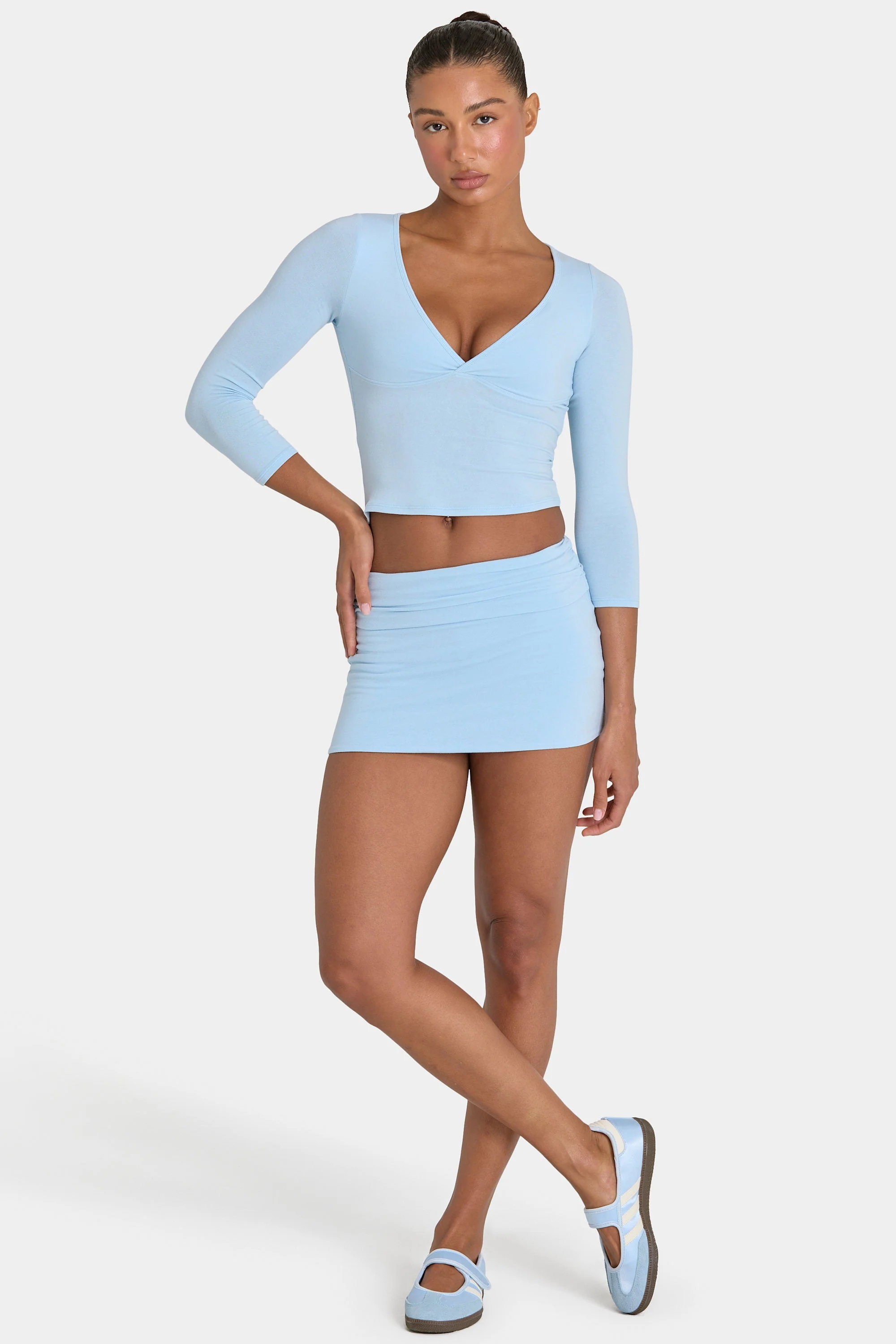 Modern ButterCloud™ Skort in Sky Eco-Friendly
