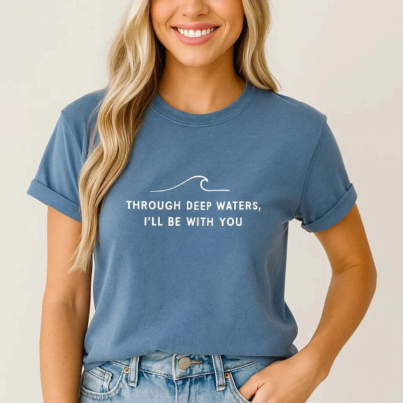 Elegant Deep Waters Faith Shirt – Embrace Your Spiritual Journey with Style Quality