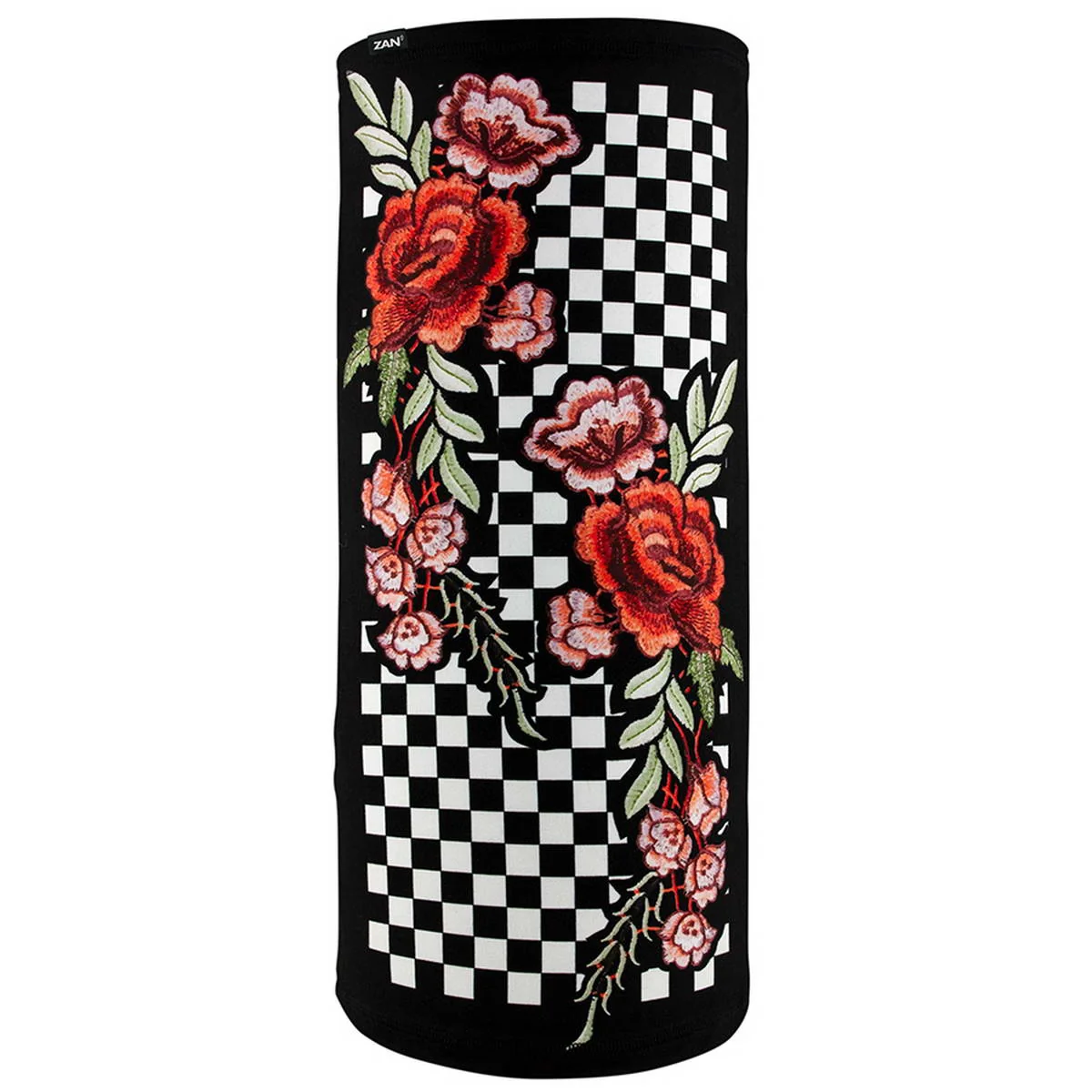 Certified ZanHeadgear TL421 Motley Tube SportFlex Series Black and White Checkered Floral Functional