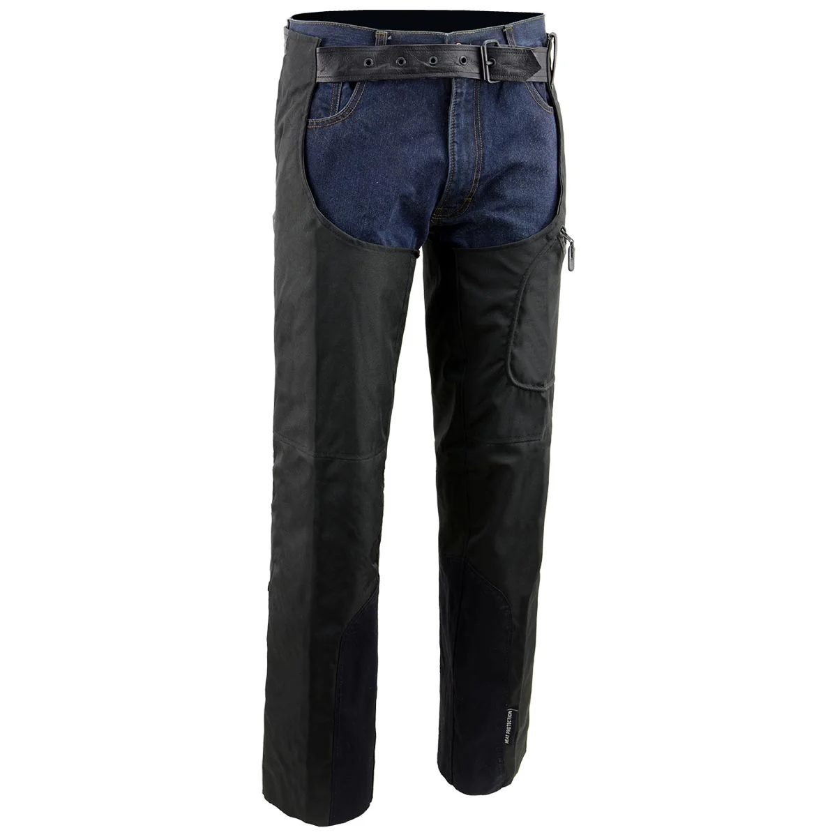 Soft NexGen SH2258 Men’s Black Textile Riding Chaps with Heat Protection High-Grade