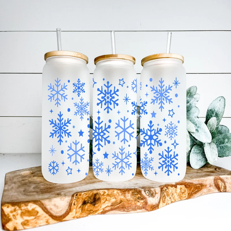 Responsible Snowflakes Glass Tumbler Professional