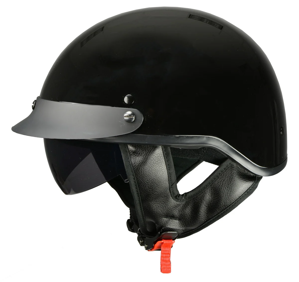 Long-Lasting Milwaukee Helmets MPH9721DOT Momentum Glossy Black Half Helmet Fine