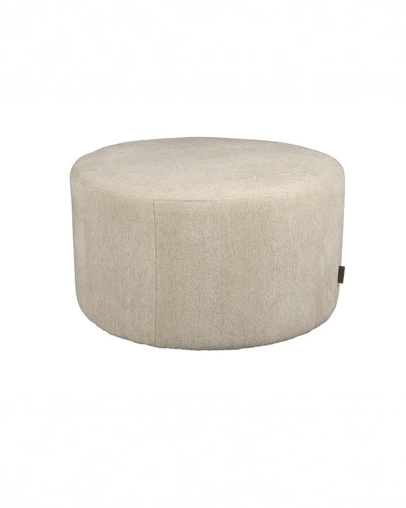 Breathable Rocca Pouffe- Latte Contemporary