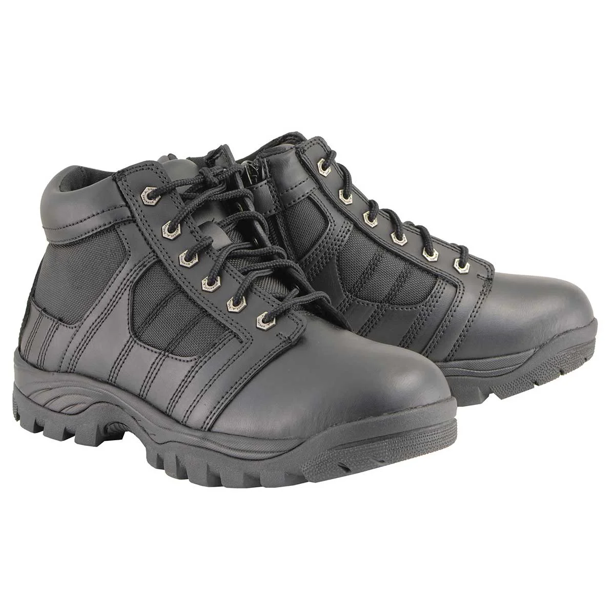 Lightweight Milwaukee Leather MBM9131 Men s Black Lace-Up Waterproof Swat Style-Tactical Motorcycle Shoes Selected